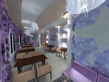 Дизайн интерьера кафе hi-tec 3